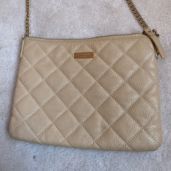 kate spade Handbags - Kate Spade Cream Quilted Leather Bag